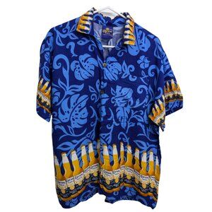 Corona Extra Hawaiian Style Shirt, Men's XL, Beer Bottle Design, Soft Rayon